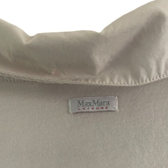 MaxMara Leisure Rimmel Shirt Dress Sand Size L Cream color - Picture 6 of 7